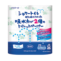 エリエール吸収力が2倍のトイレットペーパー4ロール　ダブル