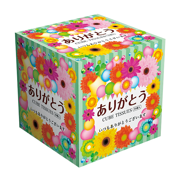 ありがとうキューブBOXティッシュ50W1個