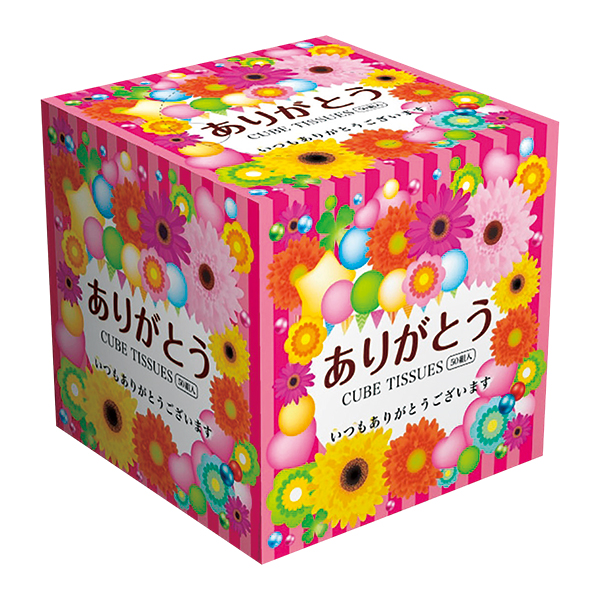 ありがとうキューブBOXティッシュ50W1個