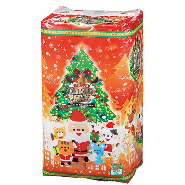 クリスマス トイレットロール12ロール(ダブル)