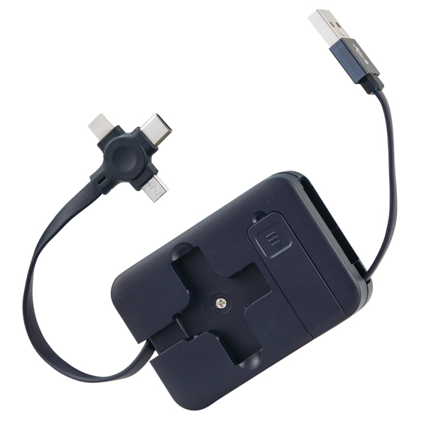 スマホスタンド付　３in１ＵＳＢケーブル