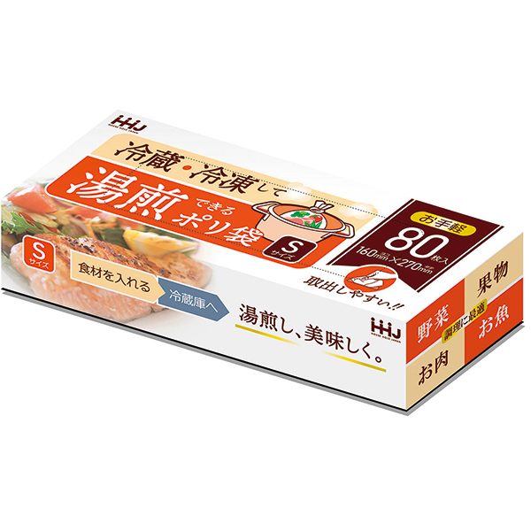 湯煎できるポリ袋Sサイズ80枚入