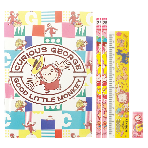 おさるのジョージBIGメモ文具5点セット